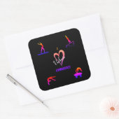 Stickers "I Love Gymnastique" (Enveloppe)