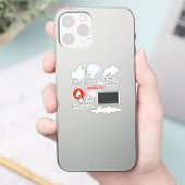 stickers icônes YouTube Custom-Cut Vinyl Sticker (Téléphone)