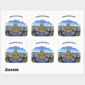 stickers Illustration de Barcelone (Feuille)