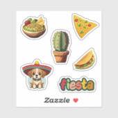 Stickers Illustrations Fiesta inspirés (Feuille)