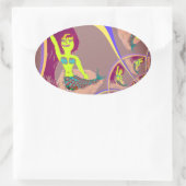 Stickers Imaginaire de sirène fractale (Sac)