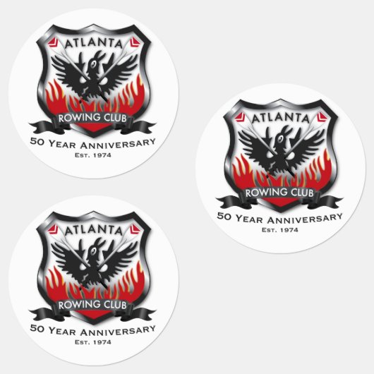 Stickers imperméables du 50e anniversaire (1,5 po) (Groupe)