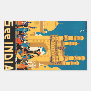 stickers India Travel Poster