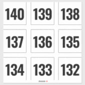 Stickers individuels grand nombre pour enchères (Feuille)