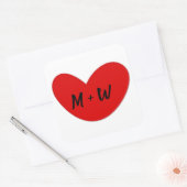 Stickers Initiales Coeur (Enveloppe)
