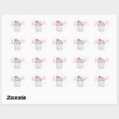 Stickers Inititalized Heart Love Cupcake (Feuille)