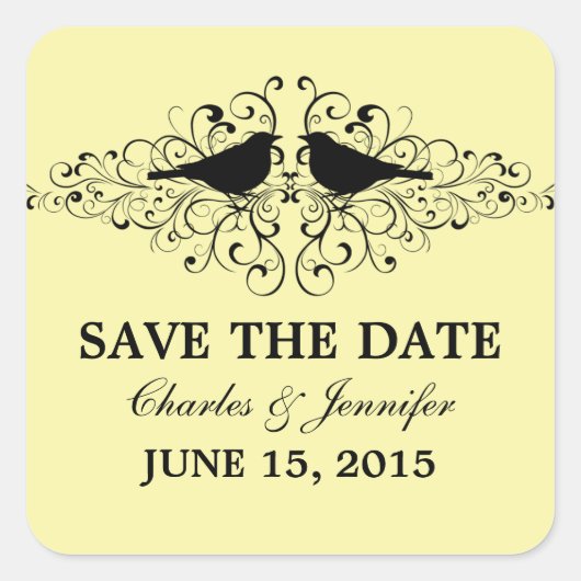 Stickers Inséparable jaune Enregistrer les sticker (Devant)