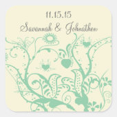 Stickers Inséparable Verte Verre (Devant)