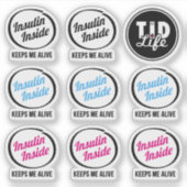 Stickers Insulin Intérieur Pod [Blanc brillant] (Devant)