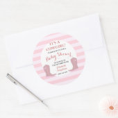 Stickers Invitation baby shower C'est une fille (Enveloppe)