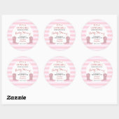 Stickers Invitation baby shower C'est une fille (Feuille)