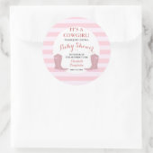 Stickers Invitation baby shower C'est une fille (Sac)