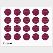 Stickers Invitation Vin - Deux tailles (Feuille)