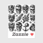 Stickers iPhone Skulls pour le cool pour le dos du (Feuille)