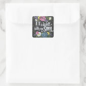 Stickers "It's Well" Carré Black Floral (Sac)