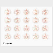 Stickers Jack-o'-lantern Citrouille d'Halloween (Feuille)