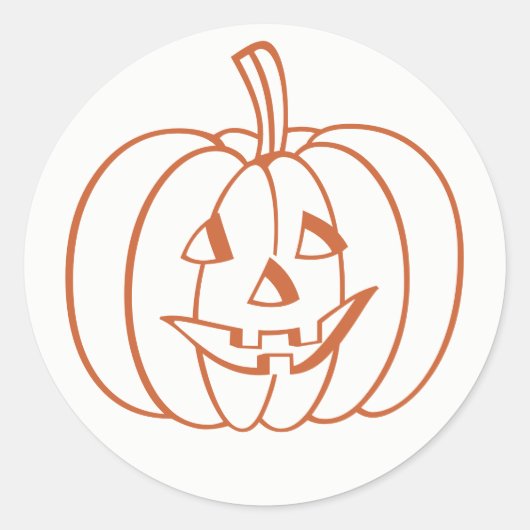 Stickers Jack-o'-lantern Citrouille d'Halloween (Devant)