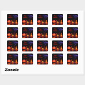 Stickers Jack-O-Lantern Et Bougies (Feuille)