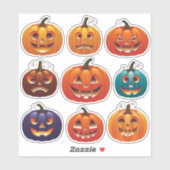 Stickers Jack-o’-Lantern Festive (Feuille)