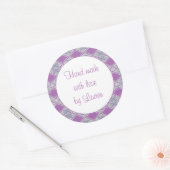 Stickers "JACQUARD" 3" ronds LILAC (Enveloppe)