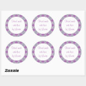 Stickers "JACQUARD" 3" ronds LILAC (Feuille)