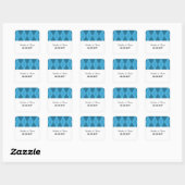 Stickers Jacquard bleu mariage (Feuille)