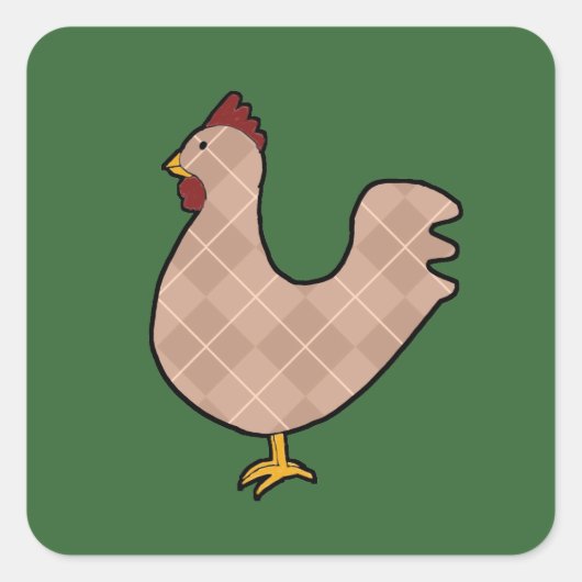 Stickers Jacquard Folk Art Rooster (Devant)