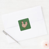 Stickers Jacquard Folk Art Rooster (Enveloppe)