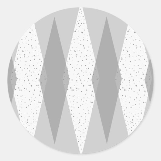 Stickers Jacquard gris moderne du milieu du siècle (Devant)