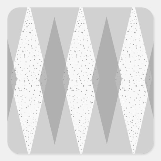 Stickers Jacquard gris moderne du milieu du siècle (Devant)