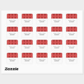 Stickers Jacquard rouge mariage (Feuille)