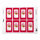 Stickers Jar Personalisés Salsa Hot Ajouter Votre (Feuille entière)