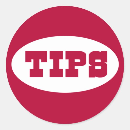 Stickers Jar Tip Red TIPS (Devant)