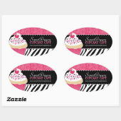 Stickers Jar Zebra Print Cupcake (Feuille)