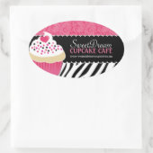 Stickers Jar Zebra Print Cupcake (Sac)