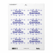 Stickers Jardin Herbe Bleue Néerlandaise (Feuille entière)