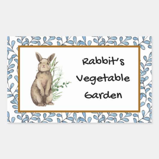 Stickers Jardin végétal lapins (Devant)