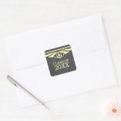 Stickers Jaune Déco Chalkboard Graduation (Enveloppe)