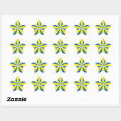 Stickers Jaune et Bleu (Feuille)