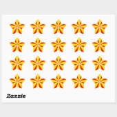 Stickers Jaune et Rouge (Feuille)