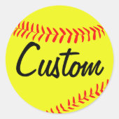 Stickers Jaune Fastpitball Softball Custom (Devant)