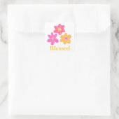 Stickers Jaune-Fleur Bienheureux Rose (Sac)