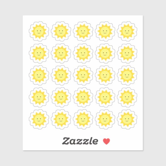 Stickers Jaune Jaune Sunshine (Feuille)