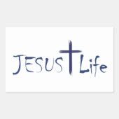Stickers JESUS Life Blue Text 20 par feuille (Devant)