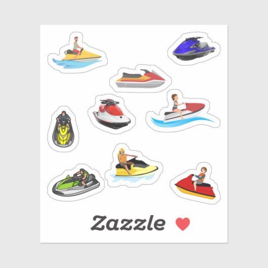 Stickers Jet Ski (Feuille)