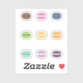 Stickers Jeu de Macaron coloré (Feuille)