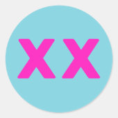 Stickers Jeu X X X Rond Personnalisés (Devant)