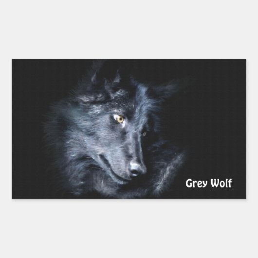 Stickers JEUNE GRIS WOLF Wildlife Supporter (Devant)