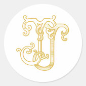 Stickers JJ Monogram JJ Initiales COULEUR MODIFIAB (Devant)