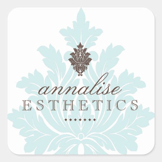 Stickers Joli bleu Damask (Devant)